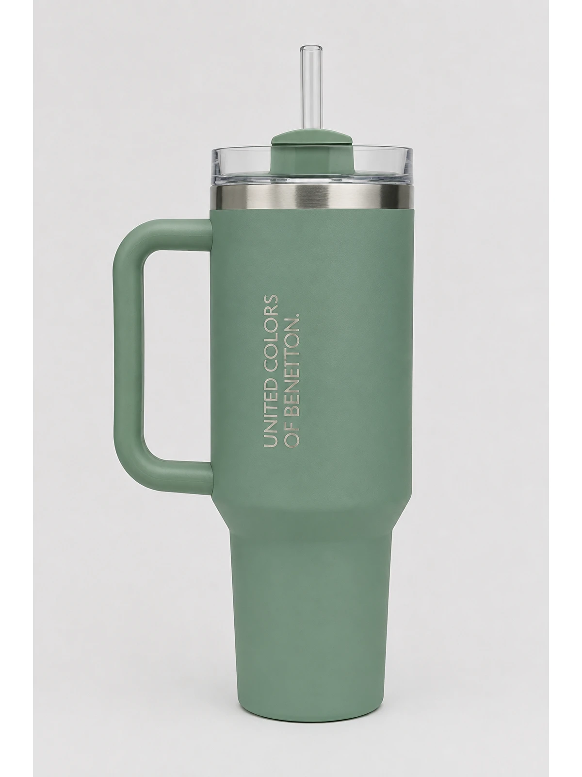 Benetton Paslanmaz Çelik Termos Be-kct100-mb Mavi Pipetli / Kulplu Spor Ve Araç İçi Termos 900 Ml Yeşil