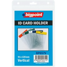 Bigpoint Kart Poşeti Dikey Şeffaf 91x128mm X 10 Adet