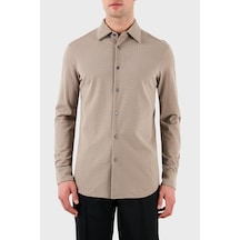 Emporio Armani Erkek Gömlek Em001537 Af10017 F6063 Bej Bej