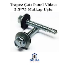 Trapez Çatı Panel Vidası 5.5 75 Matkap Uçlu 300 Adet 5.5 x 75 MM