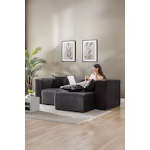 Katt Modüler Ekstra Rahat İskeletli 2 Li Koltuk 10 Renk Antrasit