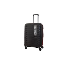 Hotowa Gold Pp Valiz 8012 Siyah Kırmızı Tsa Kilitli Orta Boy