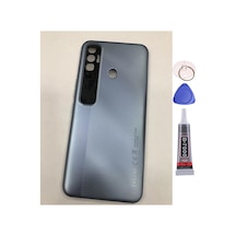 Tecno Spark 7 Pro Siyah Arka Kapak Batarya Kapağı Pil Kapağı Yapışkan Ve Sökme Aparatıyla Beraber Full Set Siyah
