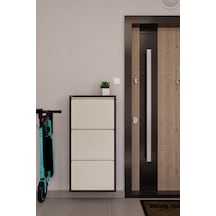 Ceha   3'lü Metal Ayakkabılık - Kahverengi/Krem Kahverengi - Krem