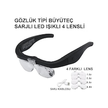 Nikula- Şarjlı Gözlük Büyüteç 4 Farklı Lens