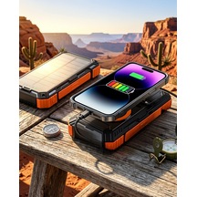 20000 Mah Solar Powerbank Kablosuz Şarj Özelliği Diğer
