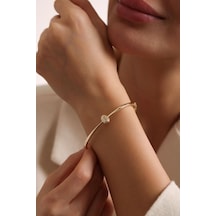 Seramoni Altın Kelepçe T13588 Renkli Sarı Altın