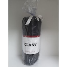 Clasy Ranforce Lastikli Çarşaf Seti Tek Kişilik Antrasit Çok Renkli