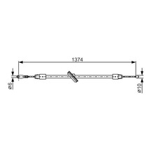Bosch Fren Halatı On Mercedes Sprınter B906 . Vw Crafter 30-35-50 1374mm 1987482312 A9064202885 2e0609701an