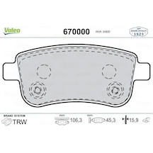 Renault Scenic 3 Arka Fren Balatasi 2009-2015 Valeo 670000