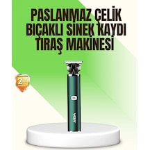 Koyu Yeşil Profesyonel Metal Gövdeli Saç Kesme Makinesi