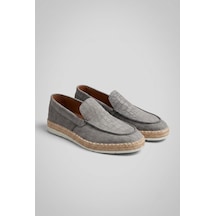 Gri Deri Loafer Ayakkabı 6156