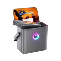 Ikarao Yetişkinler İçin Karaoke Makinesi, Şarkı Sözleri Ekranı Ve Ekranı İle, Youtube İçin Karaoke Sistemi, 2 Kablosuz Mikrofon, Otomatik Ayar Ve Yankı, Karafun Prime, Ev Dış Mekan Partisi İçin