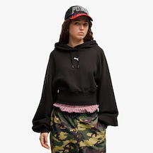 Puma Essential Cropped Kadın Siyah Sweatshirt 636671 2800282