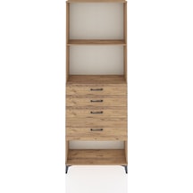 Arges Dolap 2 Raflı 4 Çekmeceli 88x30x243 Çam-çam Atlas Çam