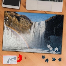 Gökkuşağı Ve Şelale Manzara 240 Parça Puzzle Yapboz Tablo-s229