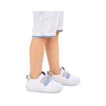 Kiko Kids Textile Cırtlı Erkek Bebek Spor Ayakkabı Beyaz - Mavi