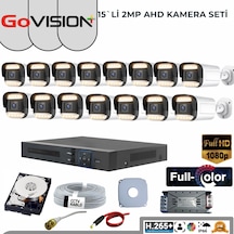 15 Li 2mp Full Color 3.6mm Lens 1080p Fullhd Warmled Ahd Bullet Set
