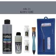 Fayans Tezgah B-ambiente Islak Zemin Aw-21 Koyugri 250ml Katalizör 20gr Taşvernikmat120 Satenruloset Koyu Gri Koyu Gri