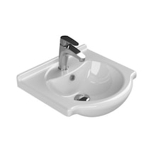 55 Cm Etajerli Turkuaz Seramik Lavabo 508 Yeşil