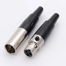 Mr-261s 1 Takım Mini Xlr Seyyar Canon Jak 3 Pin Dişi Erkek Takım