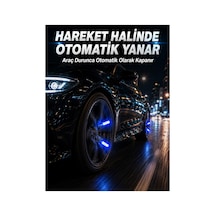 Hareketle Yanan Led Sibop Işığı 4'lü Araç Lastik Lambası Çok Renkli Çok Renkli