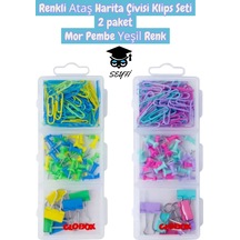 Ataş Klips Harita Çivisi Seti 2 Paket Renkli