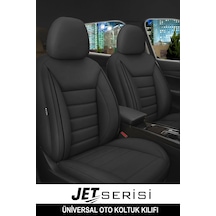 Jet Ortopedik Deri Oto Koltuk Kılıfı Siyah - Üniversal Siyah