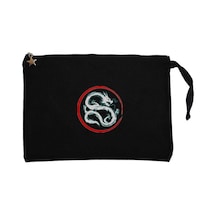 Dragon Karate Siyah Clutch Astarlı Cüzdan / El Çantası Siyah