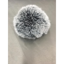Ponpon / Yumoş Ponpon 7 Cm Siyah Kırçıllı