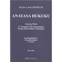 Anayasa Hukuku Şeref Gözübüyük Turhan Kitap