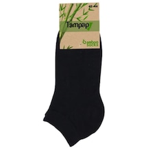Tampap Erkek Kısa Bambu Patik Çorap-40-44-Siyah