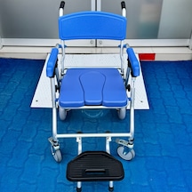 Bme310 Mavi Alüminyum Banyo Tuvalet Tekerlekli Sandalyesi