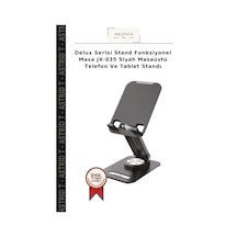 Delux Serisi Stand Fonksiyonel Masa Jx-035 Siyah Masaüstü Telefon Ve Tablet Standı