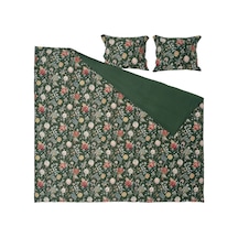Ikea Nasselklocka Çift Kişilik Nevresim Takımı 220 X 240 Cm Yeşil - Koyu Yeşil