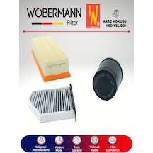 Wöbermann VW Cc 1.4 TSI Filtre Bakım Seti 2012-2015 CKM-CTH 3'lü Karbonlu