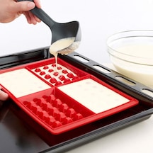 Yapışmaz Silikon Kalıp Pişirme Araçları - 4 Bölmeli Ev Mutfak Kek Çikolata Kalıbı Diğer