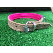 Köpek Tasması 45 Cm Deri Çapı 13 15 Kahverengi Tasma Yeşil Genel