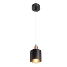 Rsylight Retro Metal Dekoratif Siyah Rustik Tekli Sarkıt Avize Çap 15 Cm Beyaz