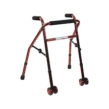Loco Alüminyum Ters Walker Bronz Hafif Dayanıklı Ergonomik 2 Tekerlekli Yürüteç Pr-445