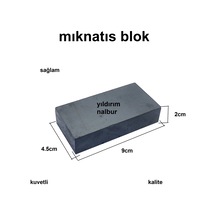 Mıknatıs Blok 90x45x20 Küp Mıknatıs Hobi Mıklantıs Tuğla Mıklatıs