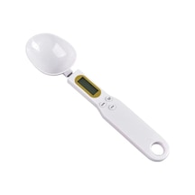Oldfriend Accumeasure Digital Mutfak Terazisi Kaşık Beyaz Lcd Ekran 0 1g 500g Hassas Pil Beyaz