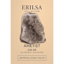 Sertifikalı Ametist Taşı Kütlesi 230 Gr Ham Doğal Kristal Dekoratif Taş Stresi Azalt Huzur Verir