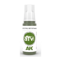 Ak Interactive 11312, 17 Ml. 3gen Ral 6011b Resedagrün Afv Maket Boyası Standart