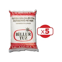 Billur İri Salamura Tuz 3000 Gr X 5 Adet 15 Kg