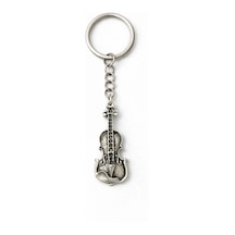Aria String Keman Figürlü Gümüş Renk Anahtarlık