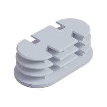 Cateksss 25x50 Mm Elips Kademeli Profil Tapası Beyaz - 8 Li Paket
