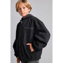 Defacto Kapüşonlu Mont Erkek Çocuk H0425a826aubk51 Siyah-bk51