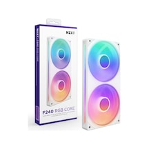 F240 Rgb Core Tek Çerçeve Fan Ünitesi, 240mm, 2x 120mm Rgb Fan Dahil, Hız Ve Aydınlatma Kontrolü, Yüksek Statik Basınç Ve Hava Akışı, 8 Argb Led, Beyaz