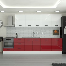 300 Cm Mutfak Dolabı Mdf Kapak Tezgah Dahil Yrkn320 101 Kırmızı